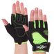 Перчатки для фитнеса ZELART SB-161728 (спандекс, неопрен, открытые пальцы, р-р XS-M, цвета в ассортименте) SB-161728_Черный-зеленый_XS фото
