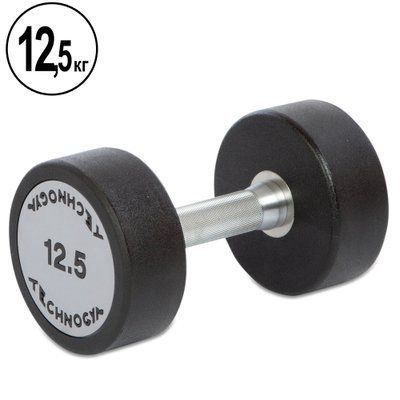 Гантель цілісна професійна TECHNOGYM TG-1834-12_5 1шт 12,5кг чорний-сірий TG-1834-12_5 фото