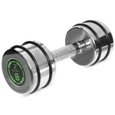 Гантель хромована Zelart FI-2622-8 1шт 8кг хром FI-2622-8 фото