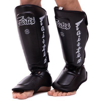 Защита голени и стопы Муай Тай, ММА, Кикбоксинг PU FAIRTEX SP7 (M-XL, черный) SP7_M фото