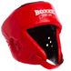 Шлем боксерский открытый с усиленной защитой макушки кожаный BOXER 2029 2029_Красный_M фото 1
