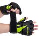 Перчатки для смешанных единоборств MMA Zelart BO-8355 M-XL BO-8355_Черный-салатовый_M фото