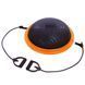 Балансировочная платформа BOSU с двумя эспандерами SPOINT FI-1934 (пластик, PVC, TPR, h-см, d-60см, 5200гр, насос, цвета в ассортименте) FI-1934_Оранжевый-черный фото
