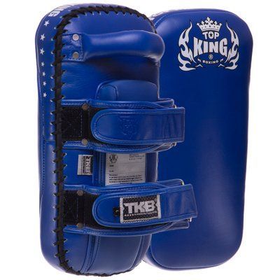 Пады для тайского бокса Тай-пэды из натуральной кожи (2шт) TOP KING Super TKKPS-SV-M (поддержка для рук, р-р M 36х18х9см, цвета в ассортименте) TKKPS-SV-M_Синий фото