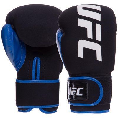 Перчатки боксерские неопреновые UFC PRO Washable UHK-75015 (неопрен, размер Reg(S-M), синий) UHK-75015 фото