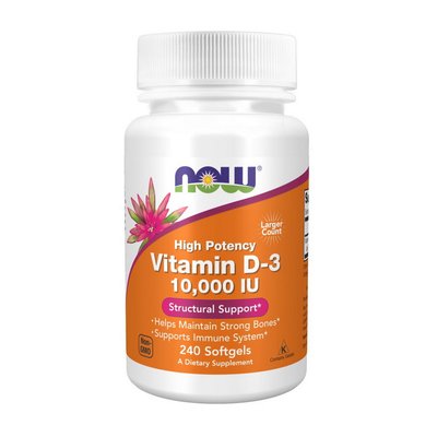 Vitamin D-3 250 mcg (10,000 IU) (240 softgels) 000025226 фото