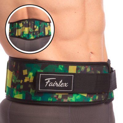 Пояс атлетический усиленный регулируемый FAIRTEX 167772 (полиэстер, нейлон, EVA, ширина-6.7in (17см), размер S-XL, черный-зеленый) 167772_M фото