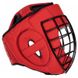 Шлем для единоборств с металлической решеткой кожаный Zelart VL-3150 S-XL VL-3150_Черный_XL фото 3