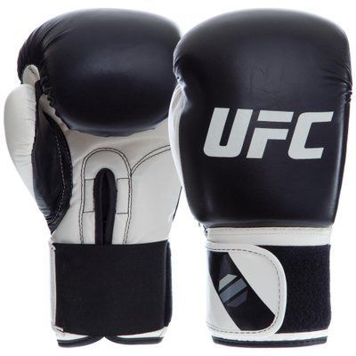 Перчатки боксерские PU UFC PRO Compact UHK-75004 (PU, размер Reg(S-M), белый-черный) UHK-75004 фото