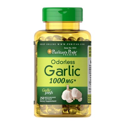 Odorless Garlic 1000 mg (250 softgels) 000013978 фото