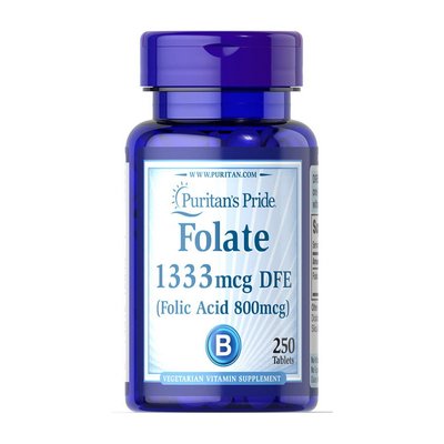 Folate 1333 mcg DFE (Folic Acid 800 mcg) (250 tab) 000011866 фото