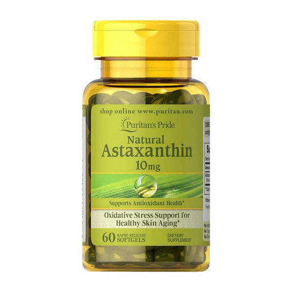 Natural Astaxanthin 10 mg (60 softgels) 000021716 фото