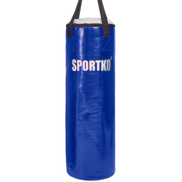 Мішок боксерський Циліндр кріплення ремнем Класік SPORTKO MP-3 висота 85см MP-3_Синий фото