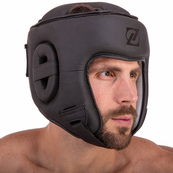 Шлем боксерский открытый с усиленной защитой макушки Zelart VL-3095 S-XL черный VL-3095_S фото