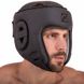 Шлем боксерский открытый с усиленной защитой макушки Zelart VL-3095 S-XL черный VL-3095_M фото 7