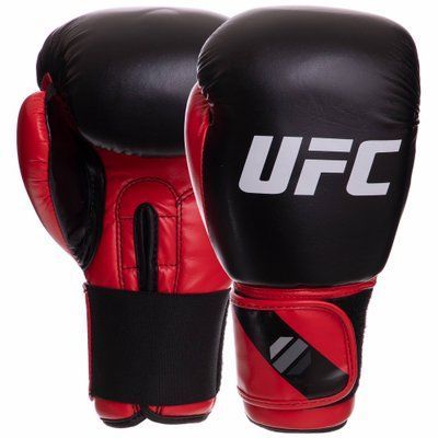 Перчатки боксерские PU UFC PRO Compact UHK-69998 (PU, размер Reg(S-M), красный-черный) UHK-69998 фото