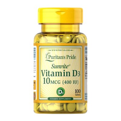 Vitamin D3 400 IU (100 tablets) 000012366 фото