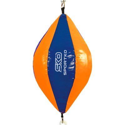 Груша набивная Круглая на растяжках SPORTKO UR GP-2 (PVC, нап.-древес.опилки, d-24см,l-50см,вес-5кг, цвета в ассортименте) GP-2_Синий-оранжевый фото