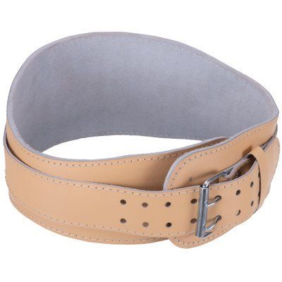Пояс атлетический кожаный ZELART SB-165351 (ширина-6in (15см),с подкладкой для спины, бежевый) SB-165351 фото