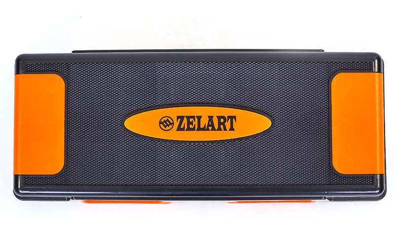 Степ-платформа Zelart FI-6291 70-75x25x12-23см чорний-помаранчевий  FI-6291 фото