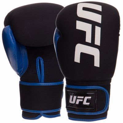 Перчатки боксерские неопреновые UFC PRO Washable UHK-75016 (неопрен, размер L, синий) UHK-75016 фото