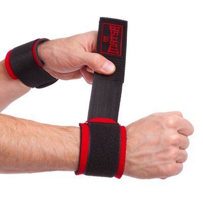 Напульсник для становой тяги (2 шт) MATSA MA-0670 (PVC, р-р L, цвета в ассортименте) MA-0670_Красный фото