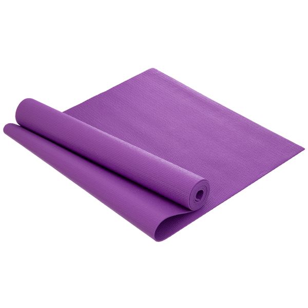 Коврик для фитнеса и йоги PVC 4мм SP-Planeta FI-4986 (размер 173x61x0,4см, цвета в ассортименте) FI-4986_Фиолетовый фото