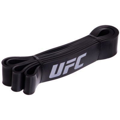 Резина петля для подтягиваний и тренировок лента силовая UFC POWER BANDS UHA-69168 HEAVY (латекс, размер 2080x45x4,5мм, жесткость H, черный) UHA-69168 фото