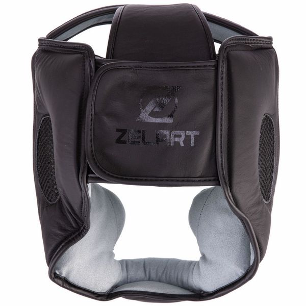 Шлем боксерский с полной защитой кожаный Zelart VL-3151 S-XL VL-3151_Черный_M фото