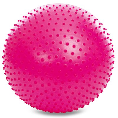 Мяч для фитнеса (фитбол) полумассажный 2в1 65см Zelart FI-4437-65 (PVC, 1100г, ABS, цвета в ассортименте) FI-4437-65_Розовый фото