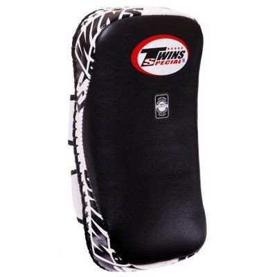 Макивара тай-пэд из натуральной кожи (1шт) TWINS KPL12-L (р-р L-20x41x6 см, цвета в ассортименте) KPL12-L_Черный фото