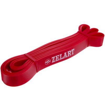 Резина петля для подтягиваний и тренировок лента силовая Zelart POWER BANDS FI-3917-R (латекс, размер 2080x28x4,5мм, жесткость S, красный) FI-3917-R фото