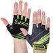 Перчатки для фитнеса ZELART MA-3887 (PL, эластан, открытые пальцы, размер XS-XL, цвета в ассортименте) MA-3887_Черный-салатовый_XS фото