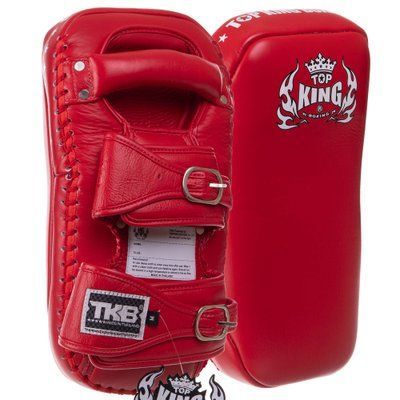 Пады для тайского бокса Тай-пэды из натуральной кожи (2шт) TOP KING Extreme TKKPE-M (поддержка для рук, р-р M 35х18х11см, на липучке, цвета в ассорт.) TKKPE-M_Красный фото