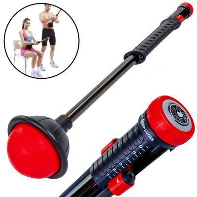 Эспандер силовой для пресса и рук Abdomen Trainer PRO-SUPRA FI-5060 (металл, пластик, резина, l-70см, черный-красный) FI-5060 фото