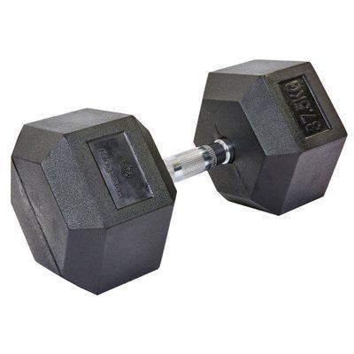 Гантель цільна шестигранна SP-Planeta SC-8013-37_5 1шт 37,5кг чорний SC-8013-37_5 фото