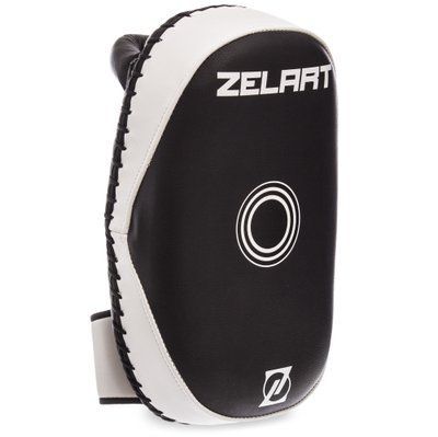 Макивара тай-пэд из PU (1шт) ZELART BO-1388 (р-р 32x19x8см, цвета в ассортименте) BO-1388_Черный-белый фото
