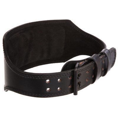 Пояс атлетический кожаный Zelart VL-3341 (кожа, ширина-6in (15см), размер M-XXL длина 110-125см, с подкладкой для спины, черный) VL-3341_L фото