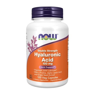 Hyaluronic Acid 100 mg double strength (120 veg caps) 000007688 фото