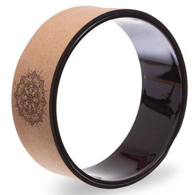 Колесо для йоги коркове SP-Sport Fit Wheel Yoga FI-1746 чорний-коричневий FI-1746 фото