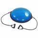 Балансировочная платформа BOSU с двумя эспандерами Zelart BS-1590 (пластик, PVC, h-22см, d-63см, 6500гр, цвета в ассортименте) BS-1590_Синий фото