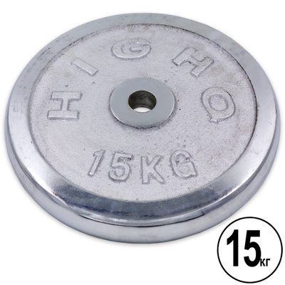 Диски для штанги хромовані HIGHQ SPORT TA-1455-15S 30мм 15кг хром TA-1455-15S фото