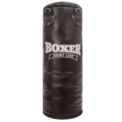 Мешок боксерский Цилиндр Кожа h-80см BOXER Классик 1001-04 (наполнитель-ветошь х-б, d-28см, вес-19кг, черный) 1001-04 фото