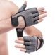 Перчатки для фитнеса HARD TOUCH FG-003 (PVC, PL, открытые пальцы, р-р XS-XL, цвета в ассортименте) FG-003_Серый_XS фото