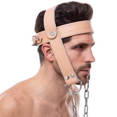 Упряжь для тренировки мышц шеи ZELART SB-165186 (кожа, металл, желтый) SB-165186 фото