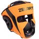 Шлем боксерский с полной защитой PU Zelart BO-7041 (р-р S-L-53-68см. цвета в ассортименте) BO-7041_Оранжевый-черный_S фото