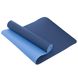 Коврик для фитнеса и йоги TPE+TC 6мм двухслойный SP-Planeta FI-3046 (размер 183x61x0,6см, цвета в ассортименте) FI-3046_Синий-голубой фото