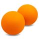 Мяч кинезиологический двойной Duoball (мини валик) Zelart FI-8234 (TPR, р-р 12,5x6см, цвета в ассортименте) FI-8234_Оранжевый фото