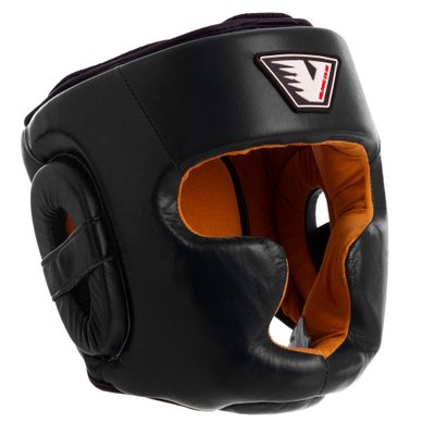 Шлем боксерский с полной защитой кожаный VELO VL-8193 (р-р M-XL, цвета в ассортименте) VL-8193_Черный_XL фото