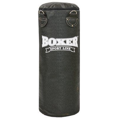 Мешок боксерский Цилиндр Кирза h-80см BOXER Классик 1002-04 (наполнитель-ветошь х-б, d-28см, вес-19кг, черный) 1002-04 фото